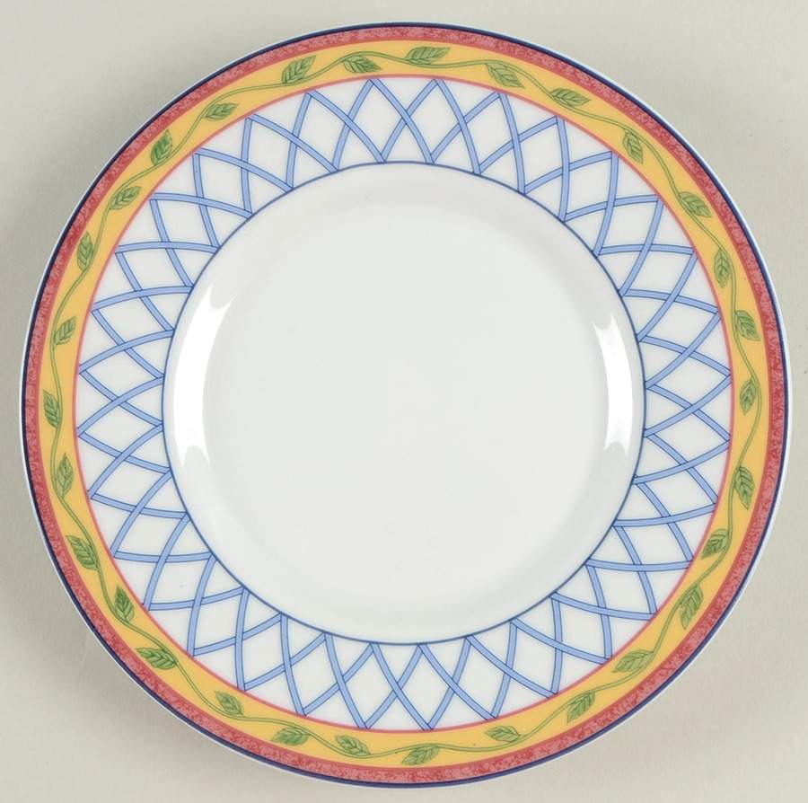 Trellis Rose Bread & Butter Plate/Saucer for Footed Cup by Sakura-1