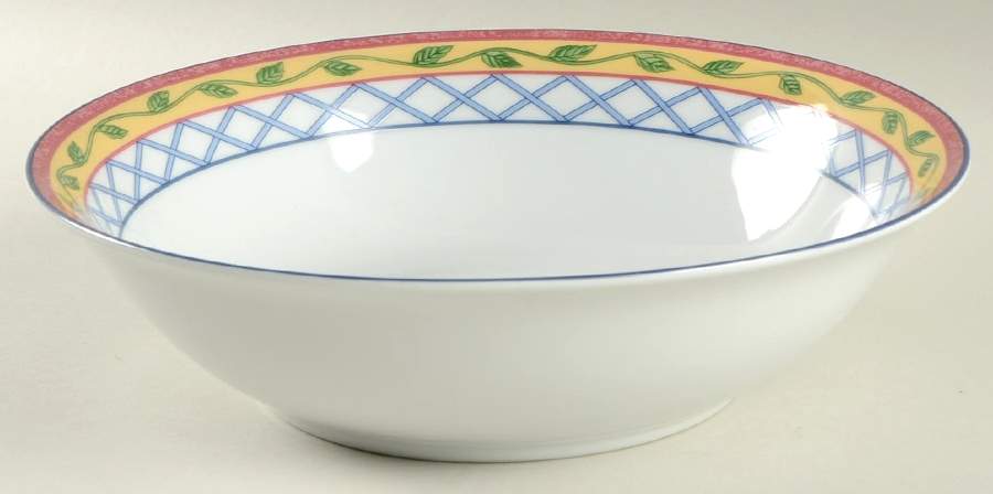 Trellis Rose 9" Round Vegetable Bowl by Sakura-1