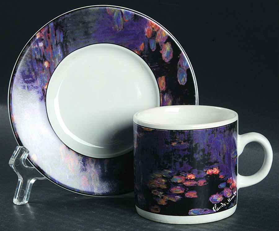 Water Lilies Flat Demitasse Cup & Saucer Set by Sakura-1