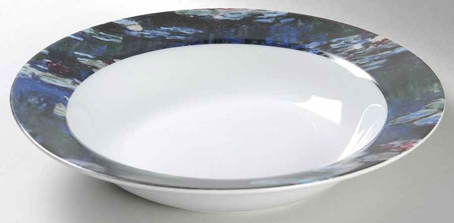 Water Lilies Large Rim Soup Bowl by Sakura-1
