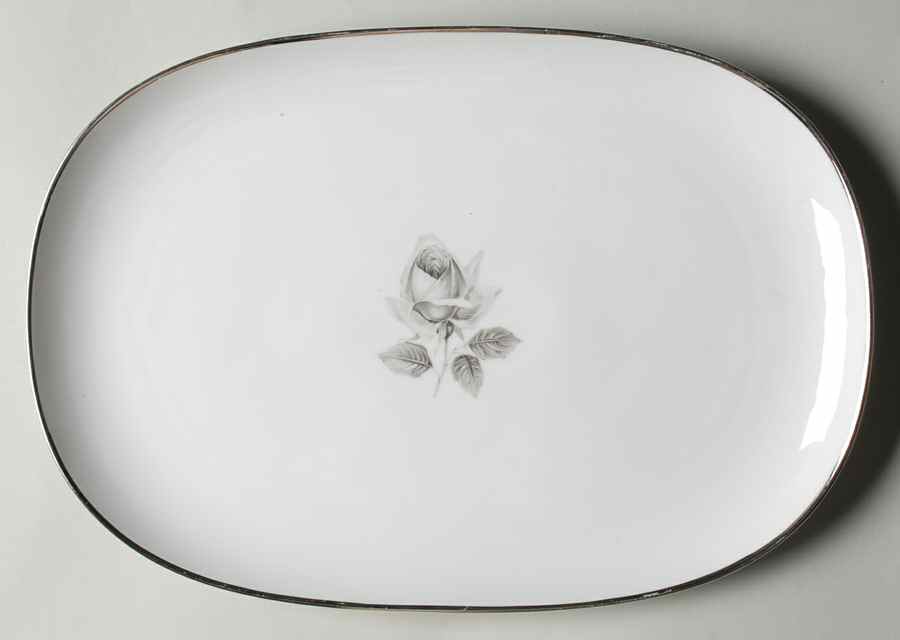 Remembrance (Platinumtrim) 12" Oval Serving Platter by Saladmaster-1