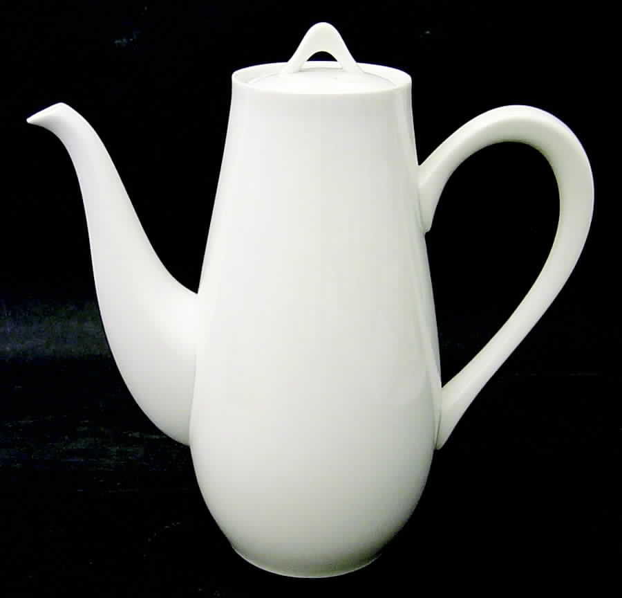 6600 White Coffee Pot & Lid by Sango-1
