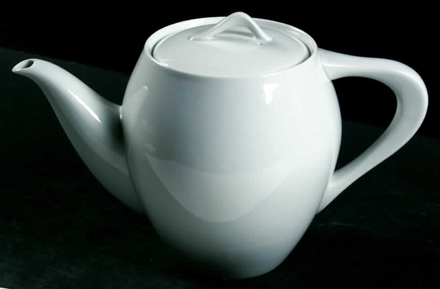 6600 White Teapot & Lid by Sango-1