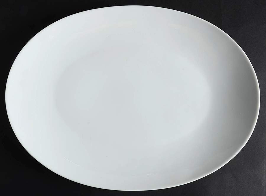 6600 White 13" Oval Serving Platter by Sango-1