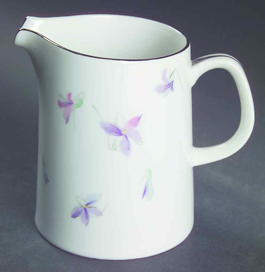 Violets (Platinum Trim) Creamer by Sango-1