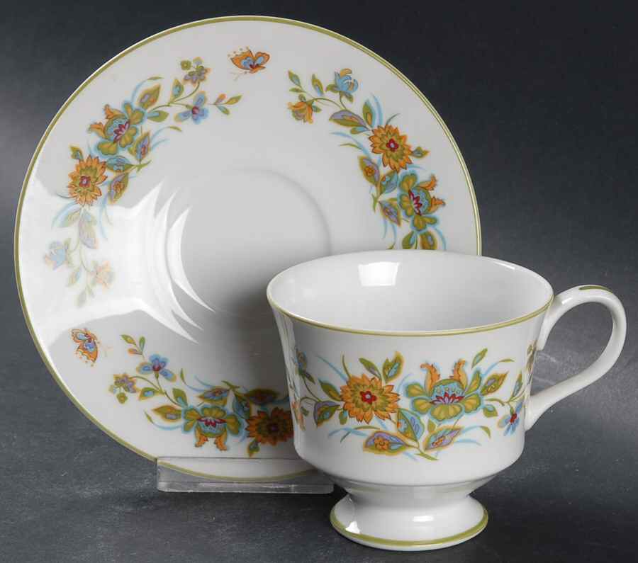Agincourt Footed Cup & Saucer Set by Sango-1