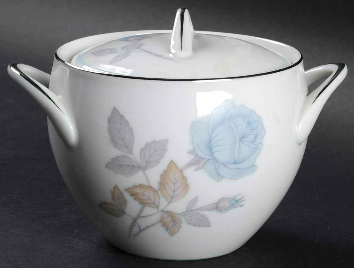 Alice Blue Sugar Bowl & Lid by Sango-1