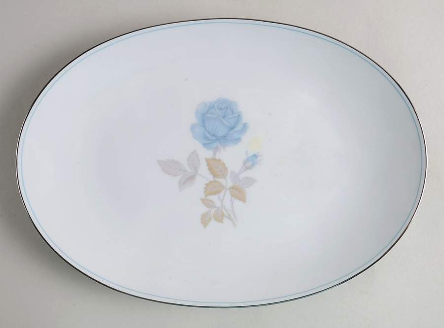 Alice Blue 11" Oval Serving Platter by Sango-1