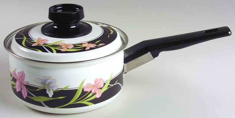 Allure 1.0 Quart Metal Covered Saucepan by Sango-1