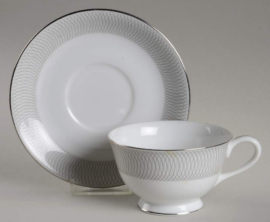 Ambassador Footed Cup & Saucer Set by Sango-1