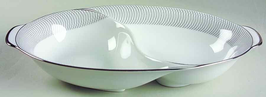 Ambassador 11" Oval Divided Vegetable Bowl by Sango-1