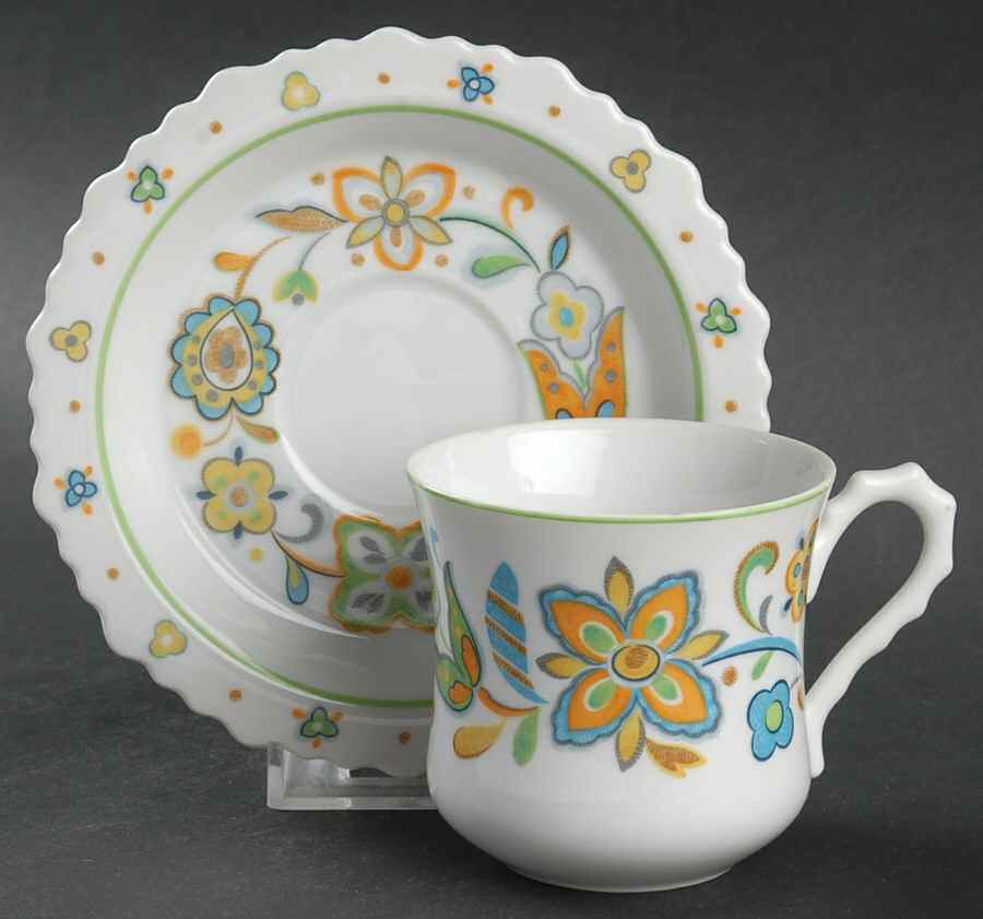 Amish Country Flat Cup & Saucer Set by Sango-1