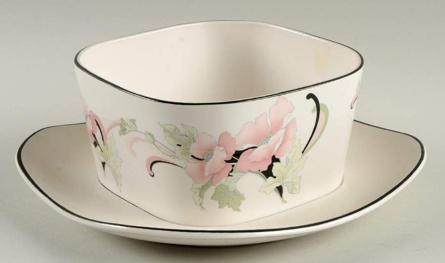 Anastasia Gravy Boat with Attached Underplate by Sango-1