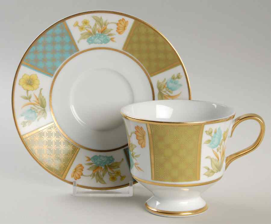 Andante Footed Cup & Saucer Set by Sango-1