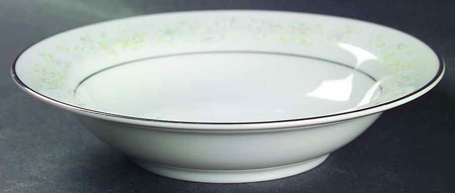 Angelique (Platinum Trim) Rim Fruit/Dessert (Sauce) Bowl by Sango-1