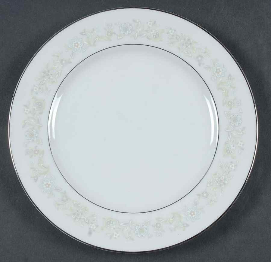 Angelique (Platinum Trim) Salad Plate by Sango-1