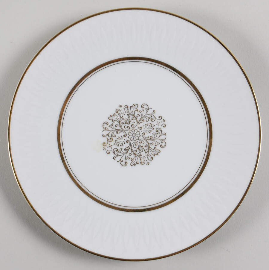 Angelique (Strafito, Embossed Rim) Salad Plate by Sango-1