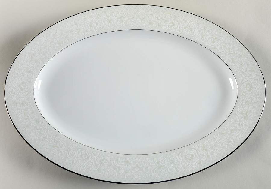 Antique Lace 16" Oval Serving Platter by Sango-1