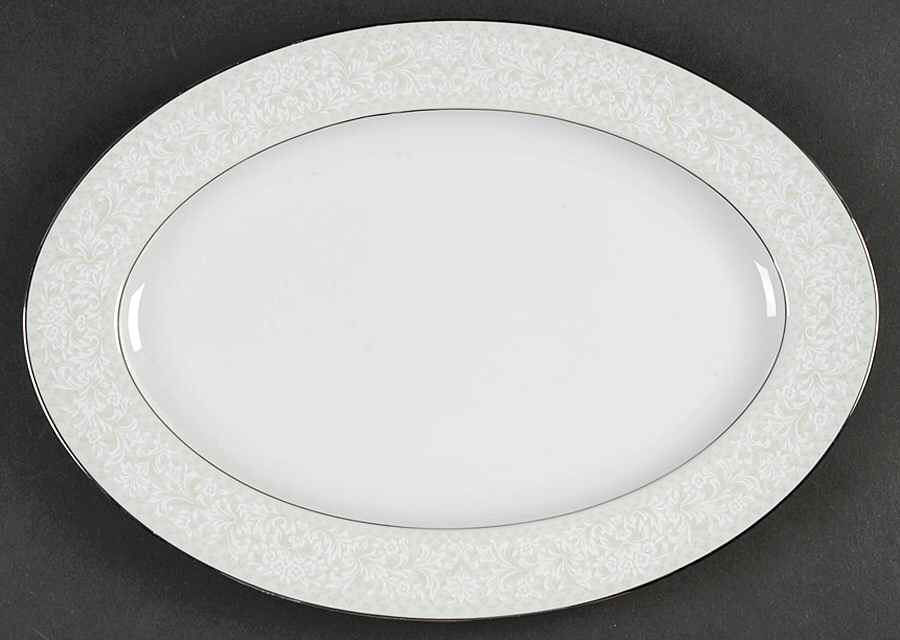 Antique Lace 12" Oval Serving Platter by Sango-1