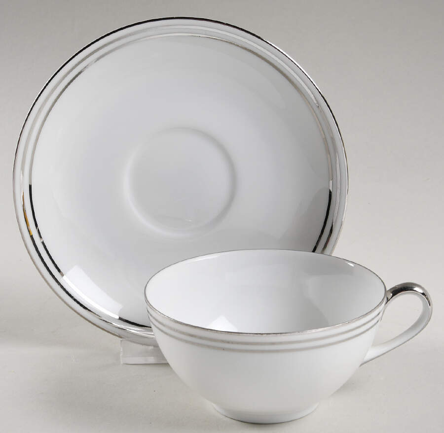 Anniversary Flat Cup & Saucer Set by Sango-1