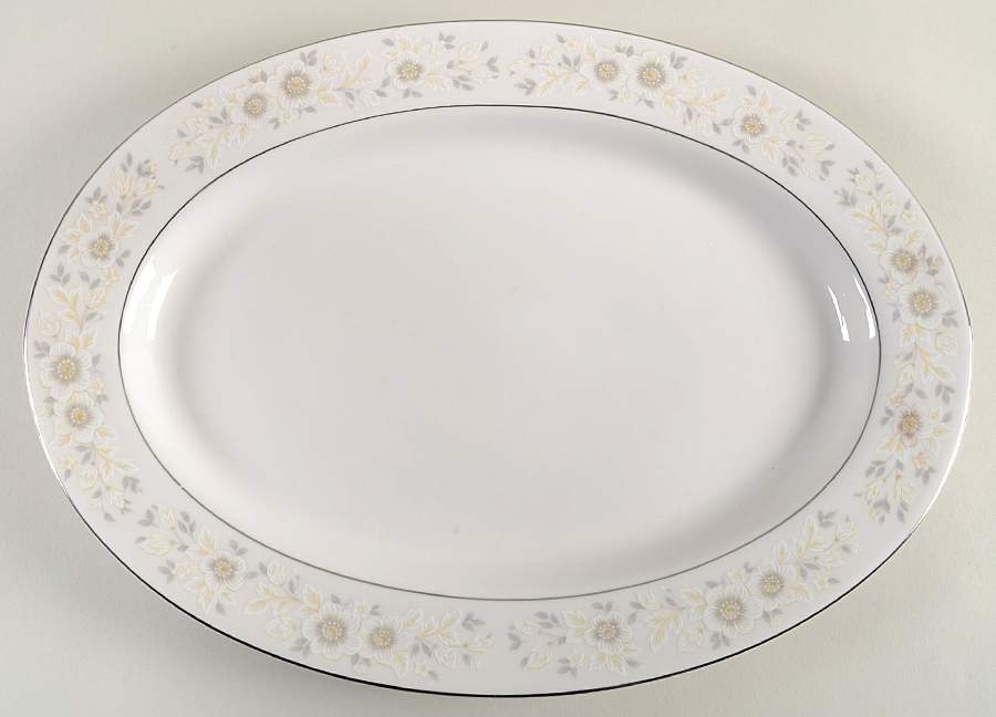 Antibes 14" Oval Serving Platter by Sango-1