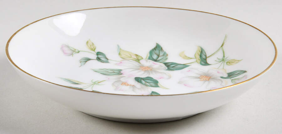 Apple Blossom (Fine China, Rim Shape) Fruit/Dessert (Sauce) Bowl by Sango-1