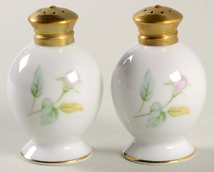 Apple Blossom (Fine China, Rim Shape) Salt & Pepper Set by Sango-1
