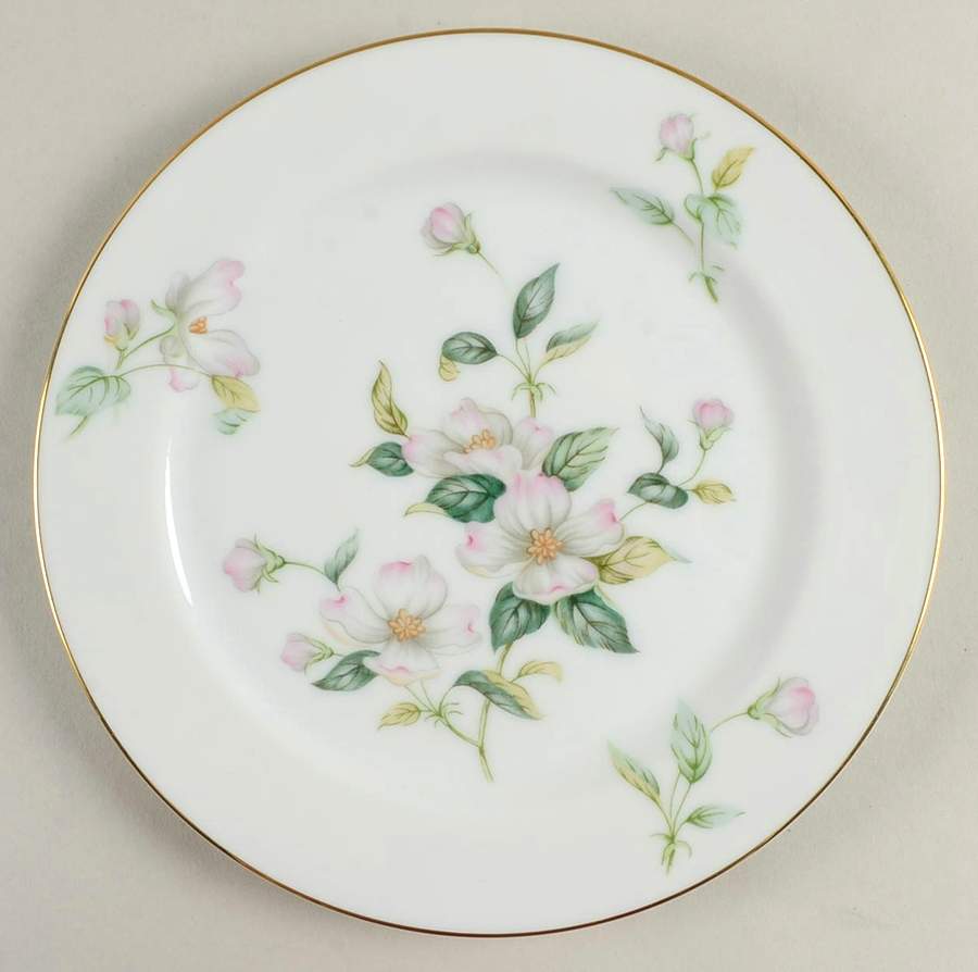 Apple Blossom (Fine China, Rim Shape) Salad Plate by Sango-1
