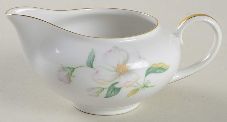 Apple Blossom (Fine China, Coupe Shape) Creamer by Sango-1