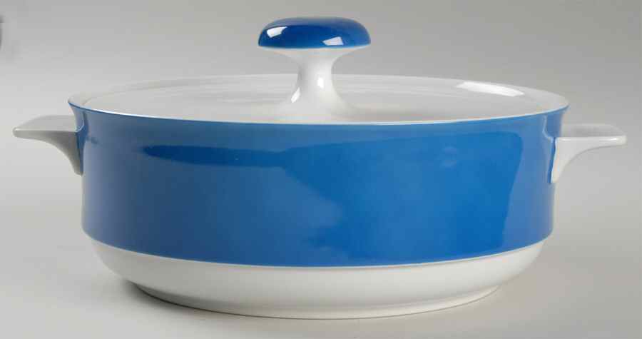 Apollo (Green & Blue) Round Covered Vegetable by Sango-1