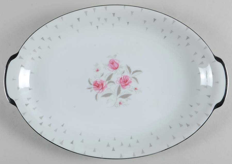 Arcadia (Pink Roses) 16" Oval Serving Platter by Sango-1