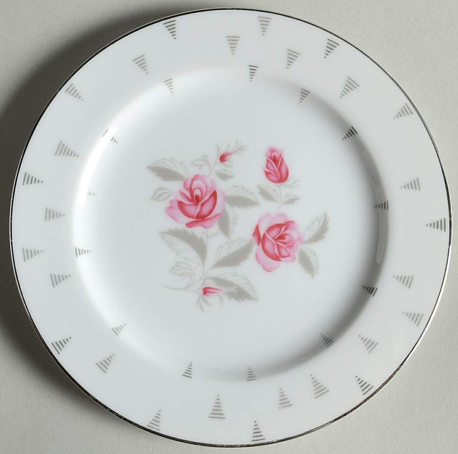 Arcadia (Pink Roses) Bread & Butter Plate by Sango-1