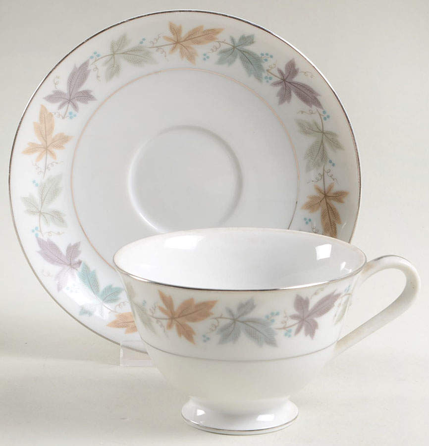 Argent Footed Cup & Saucer Set by Sango-1