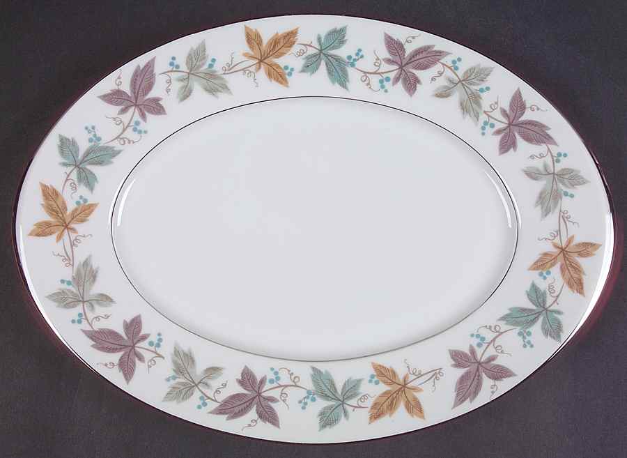 Argent 12" Oval Serving Platter by Sango-1