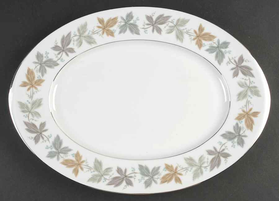 Argent 16" Oval Serving Platter by Sango-1