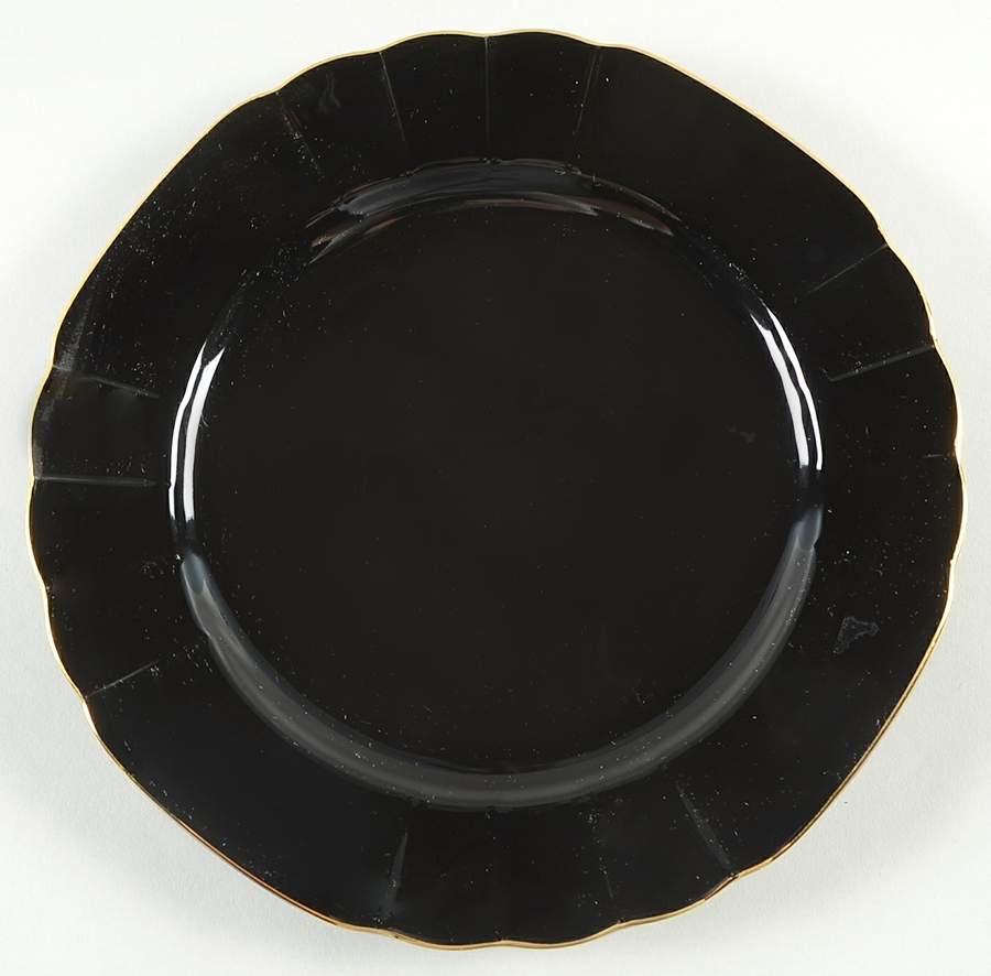 Aristcrat Black Salad Plate by Sango-1