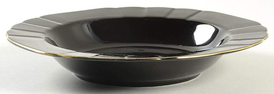 Aristcrat Black Large Rim Soup Bowl by Sango-1
