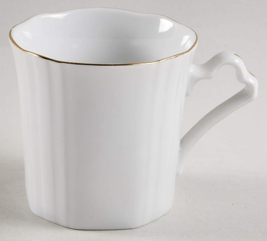 Aristcrat White Flat Cup by Sango-1