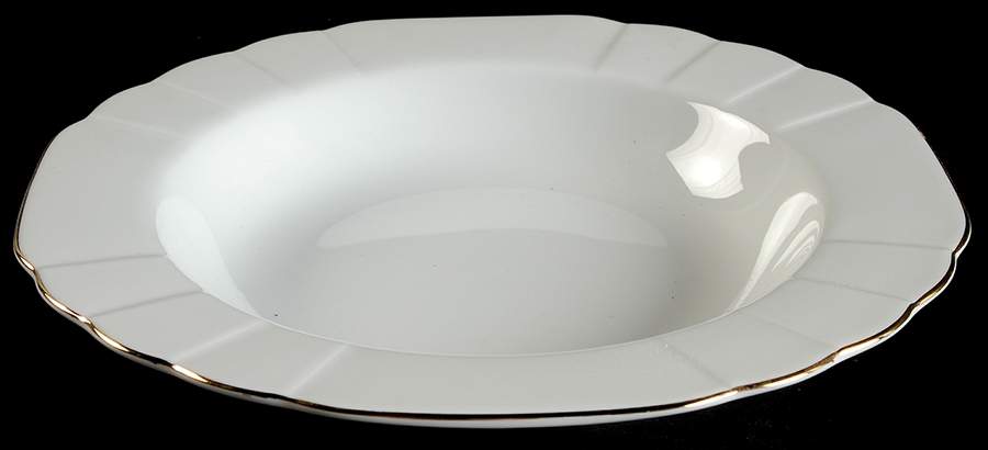 Aristcrat White Large Rim Soup Bowl by Sango-1
