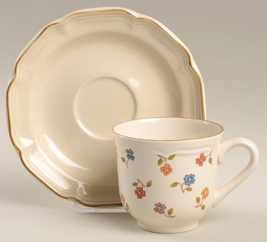 Avignon Flat Cup & Saucer Set by Sango-1
