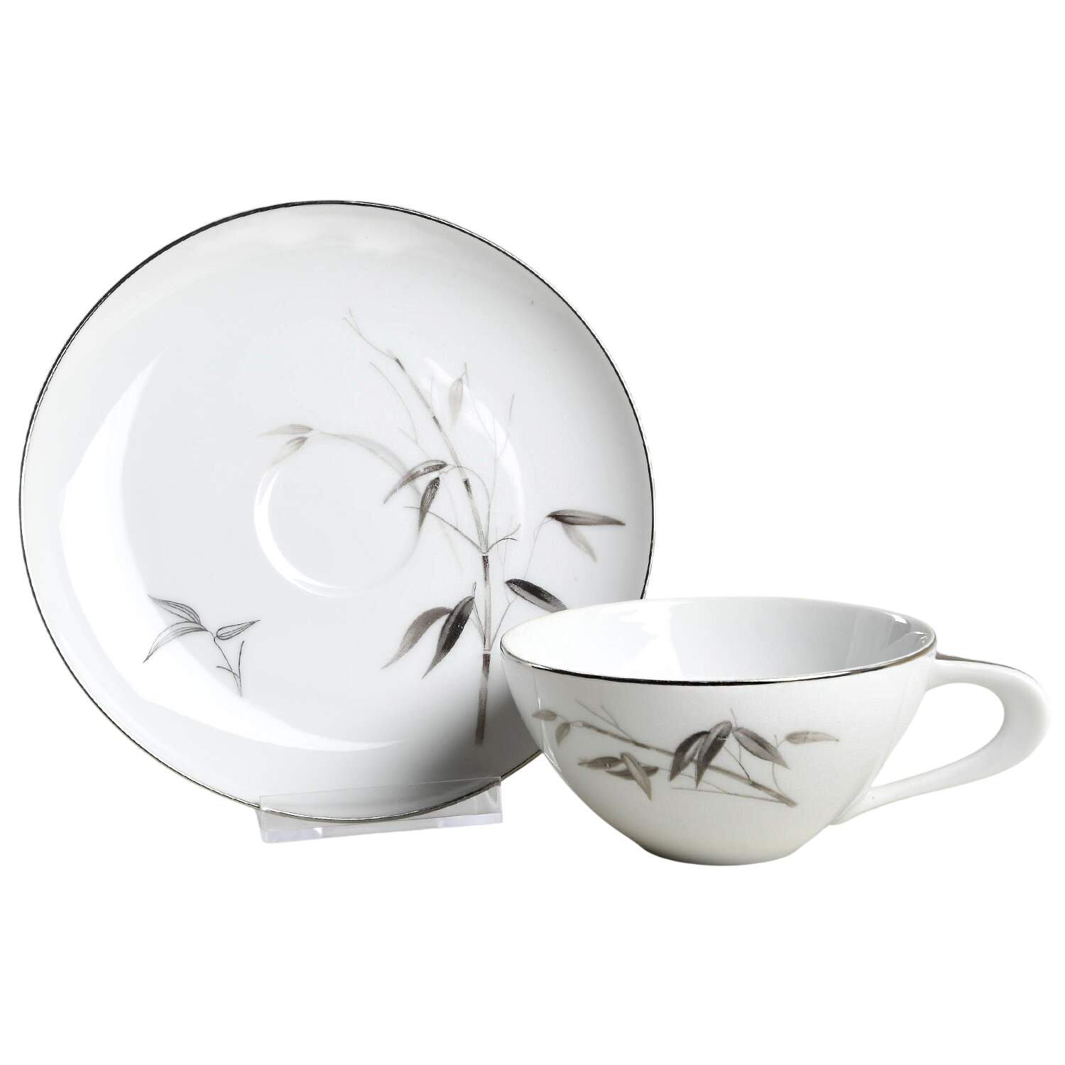Bamboo Knight Flat Cup & Saucer Set by Sango-1