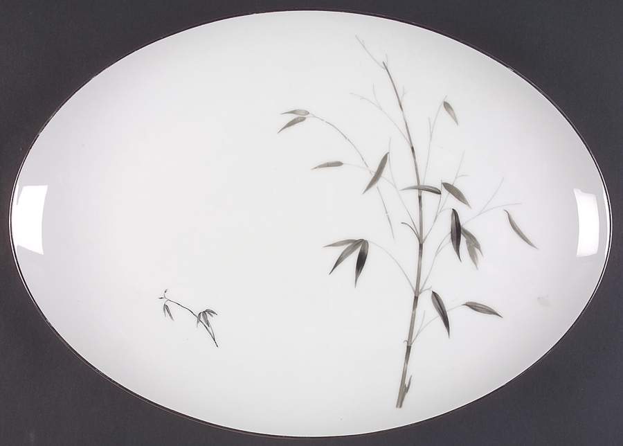Bamboo Knight 16" Oval Serving Platter by Sango-1