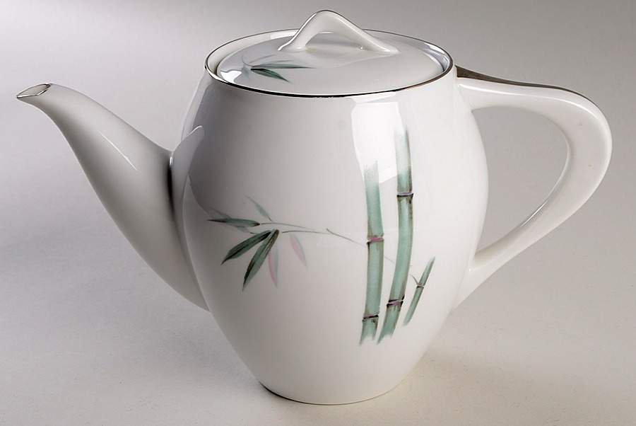 Bamboo Green Teapot & Lid by Sango-1