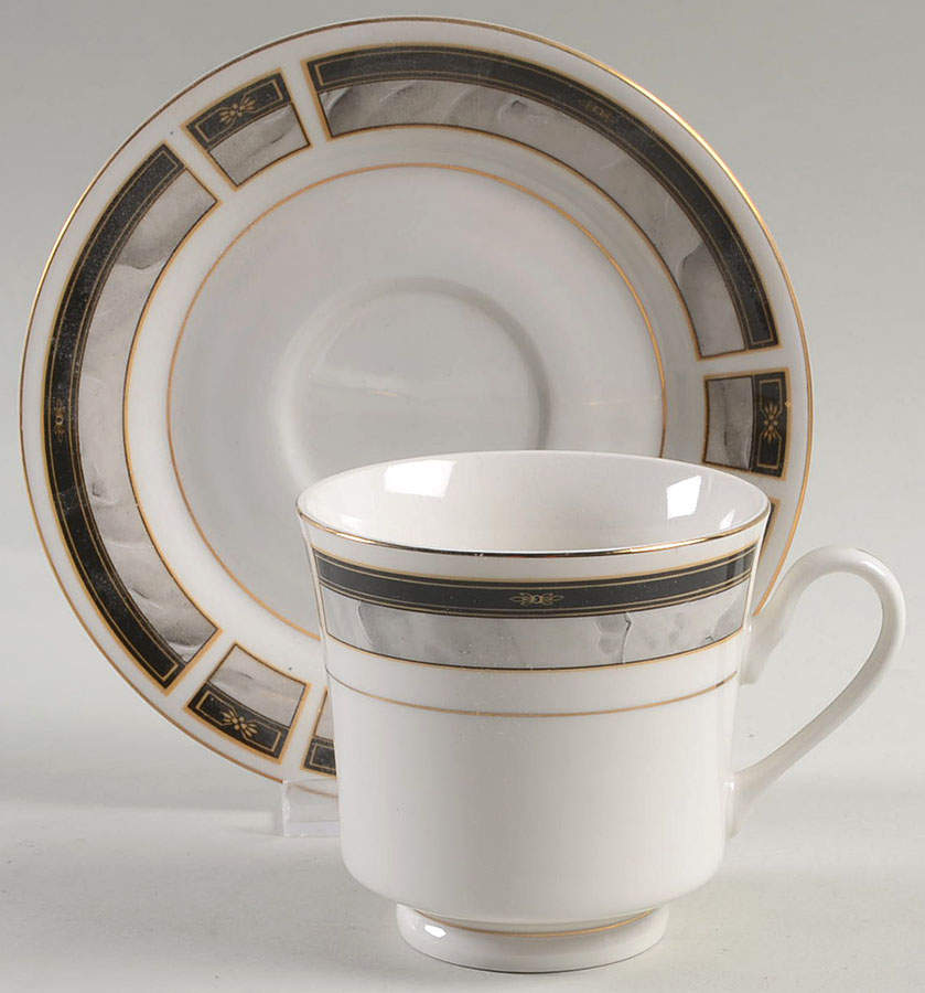 Bellvue Footed Cup & Saucer Set by Sango-1