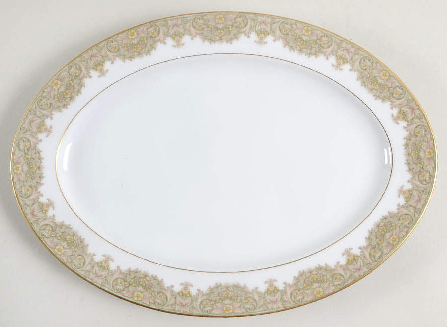 Bergen 12" Oval Serving Platter by Sango-1