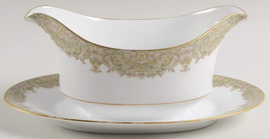 Bergen Gravy Boat with Attached Underplate by Sango-1
