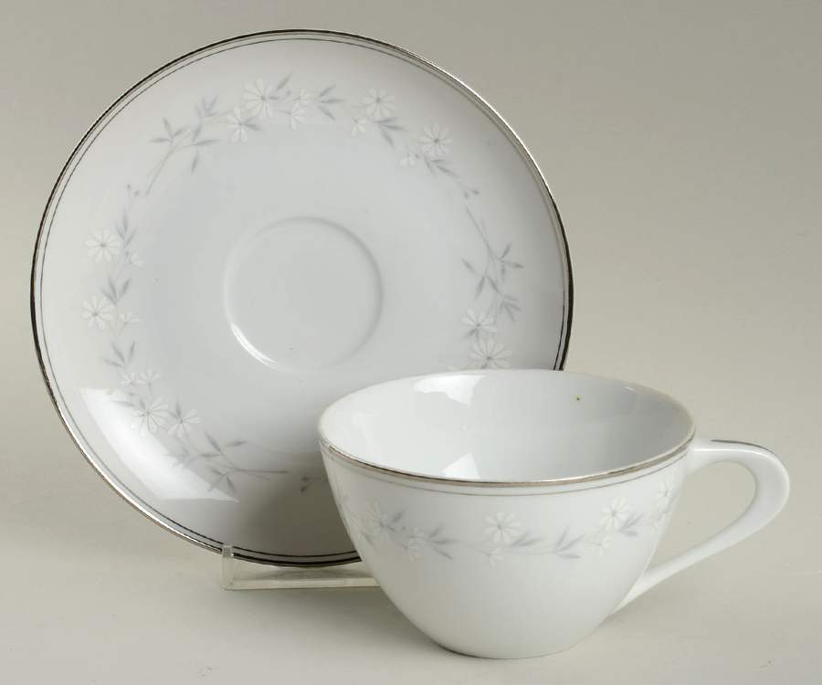 Bettina Flat Cup & Saucer Set by Sango-1