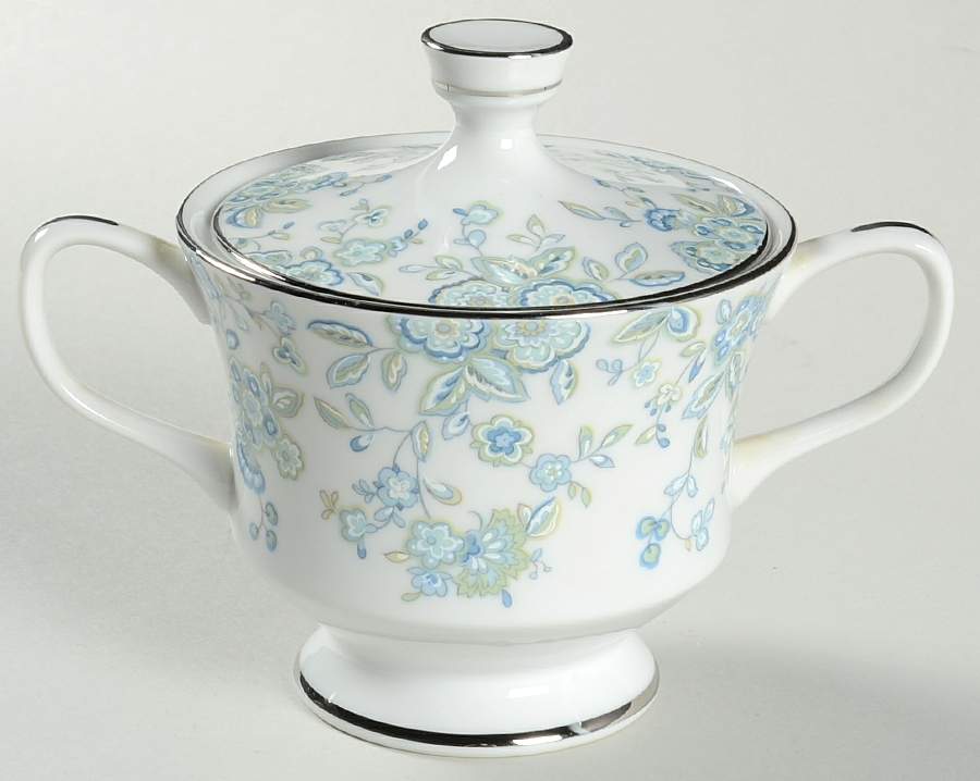 Blue Belle Sugar Bowl & Lid by Sango-1