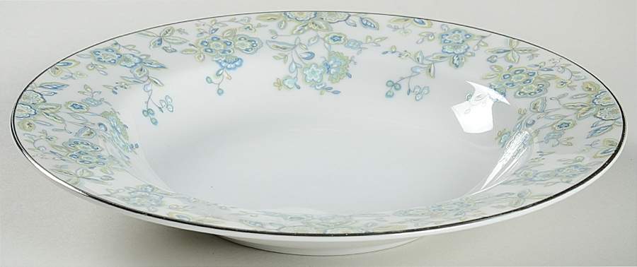 Blue Belle Rim Soup Bowl by Sango-1
