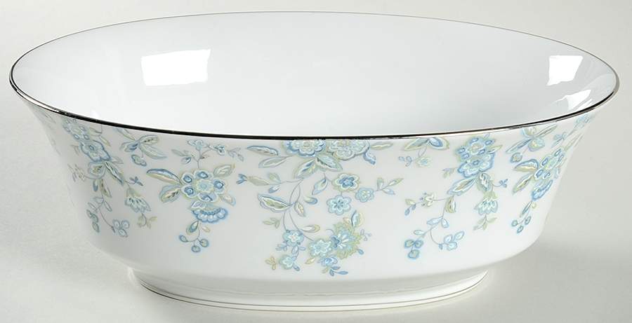 Blue Belle 9" Oval Vegetable Bowl by Sango-1